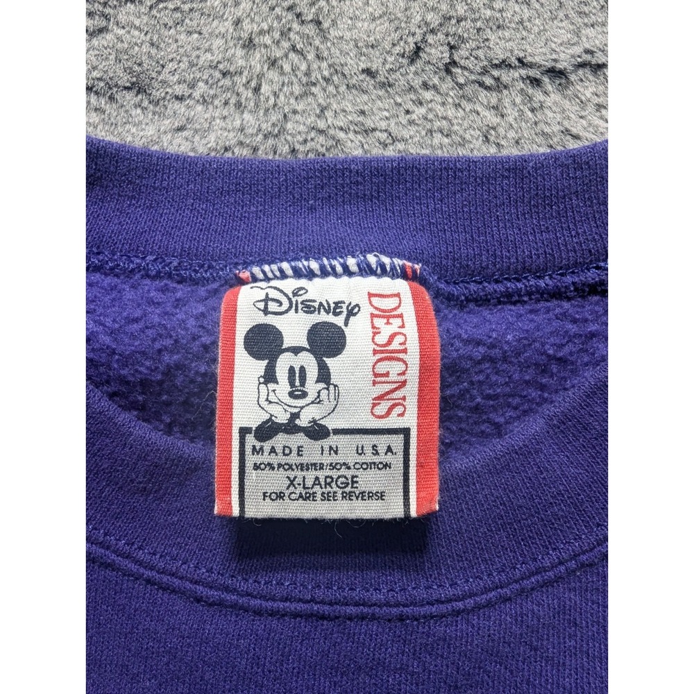 Vintage Disney Designs Long Sleeve Sweater Shirt Women Sz XL Purple Made In USA - Picture 3 of 11